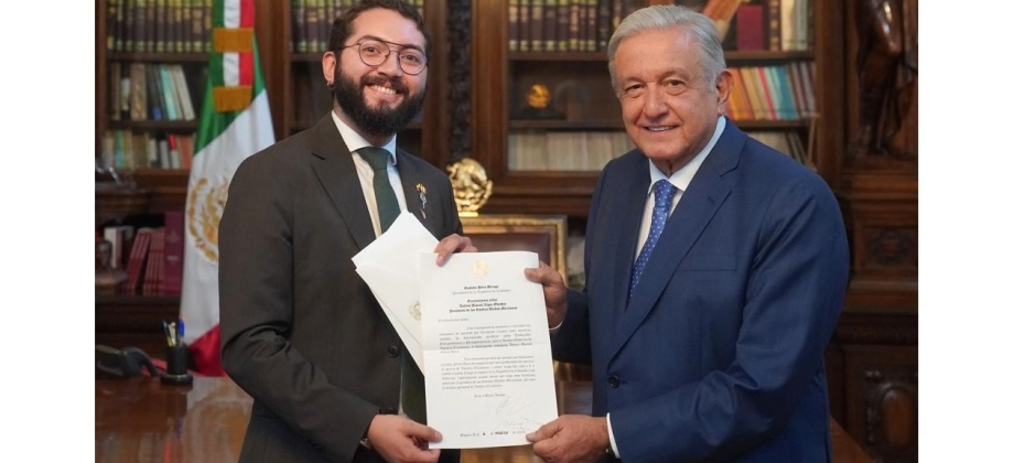 Embajador Álvaro Moisés Ninco Daza presentó Cartas Credenciales ante el presidente de los Estados Unidos Mexicanos, Manuel Andrés López Obrador