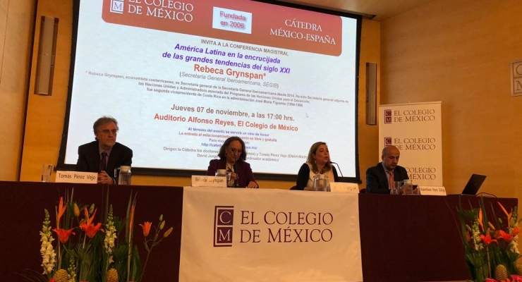 Embajada de Colombia asistió a la conferencia magistral que impartió Rebeca Grynspan en el Colegio de México