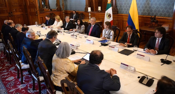 Presidente Iván Duque anunció la conformación del gabinete binacional para fortalecer la relación política y de cooperación con México, durante la visita oficial que realizó a dicho país con la canciller colombiana